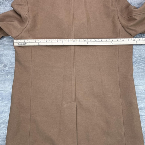 Boggi Milano Coat Mens XL Camel Wool Blend Overcoat Topcoat Three Button Lined - Picture 13 of 16